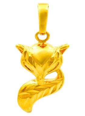 镀黄金韩版小狐狸吊坠送学生礼物