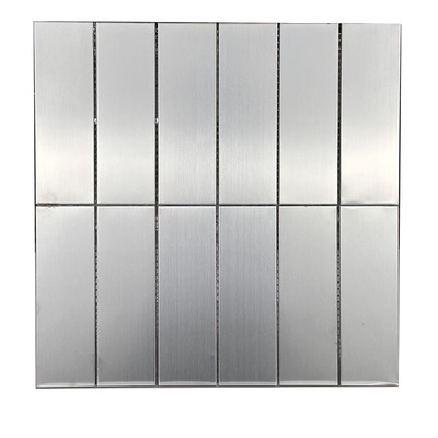 银色长条金属不锈钢马赛克墙砖