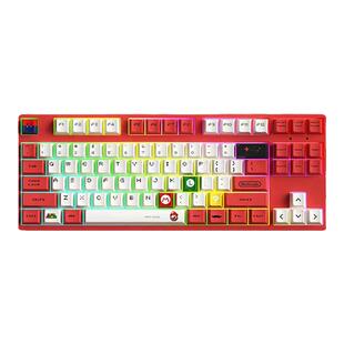 客制化87键无线三模RGB机械键盘静音麻将音PBT键帽全键无冲热插拔