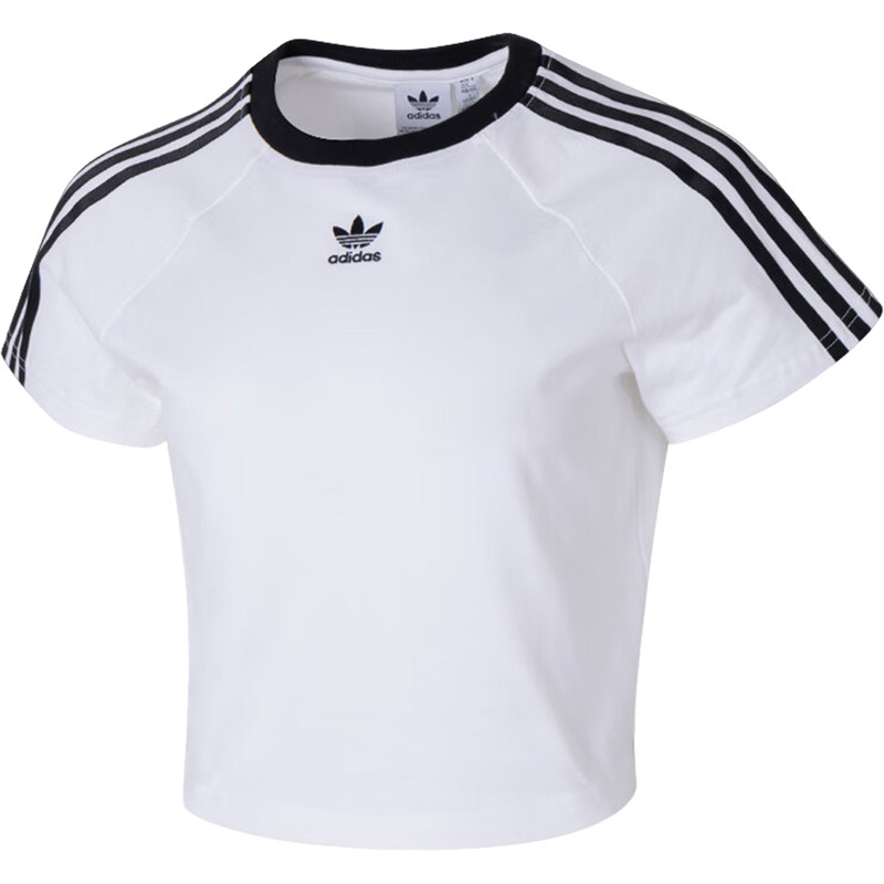 Adidas/阿迪达斯官方正品三叶草女士运动休闲透气短袖T恤JC8704