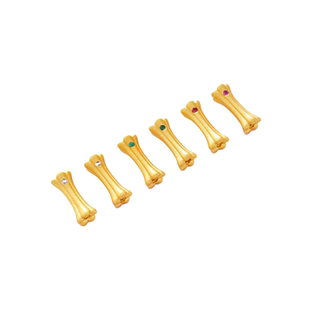 沙金包金保色镶钻骨头小蛮腰隔珠diy手工穿绳手链项链首饰品配件