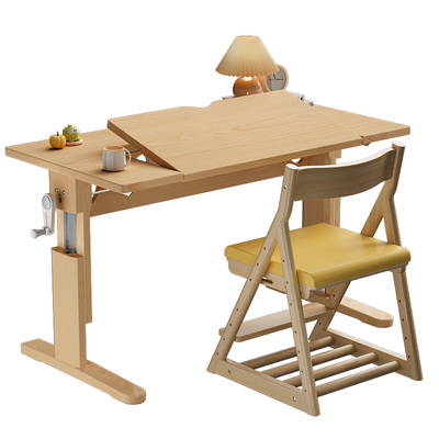 整桌全实木桌面可倾斜