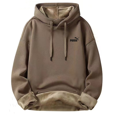 奥莱加绒卫衣男纯棉2025新款秋冬季加厚套头连帽上衣外套