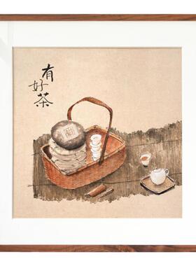 实木画框原创水墨艺术微喷