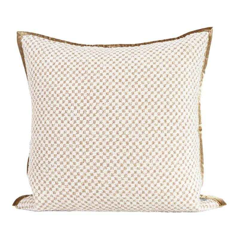 珑衍家居简约淡金色小香风棉麻混纺靠垫抱枕样板房沙发方枕腰枕