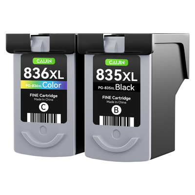 才进佳能PG-835墨盒黑彩色大容量Pixma ip1188打印机墨水原装激光复印学生一体机CL-836喷墨连供改装可加墨XL