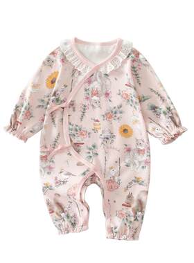 小聪熊新生婴儿衣服春秋季连体衣