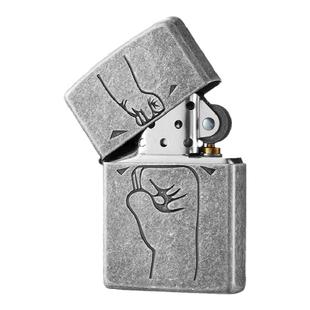Zippo官方旗舰店正品之宝拳拳之心煤油防风打火机父亲节礼物