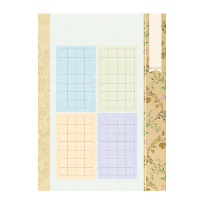 懿心阁彩色a4硬笔书法作品纸方格加厚书法纸练字比赛小学生专用纸