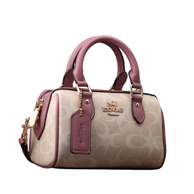 2026新款轻奢复古印花波士顿包