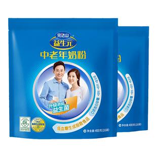 完达山益生元中老年人奶粉富硒高钙成人营养牛奶粉400g*2