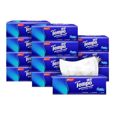 tempo得宝抽纸16包整箱90抽4层加厚餐巾纸大码卫生纸抽纸家用整箱