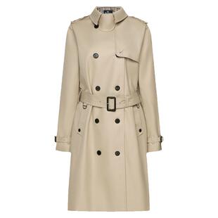 Aquascutum/雅格狮丹女士中长款过膝显瘦修身风衣外套Q47I6EL021