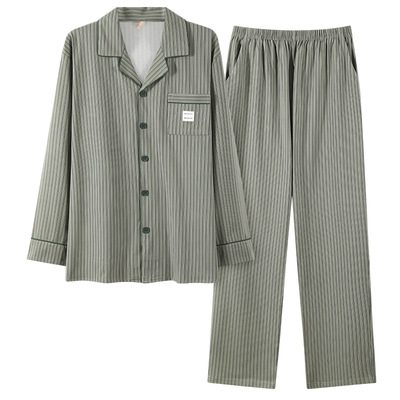 A类抑菌100全棉睡衣男款冬新品