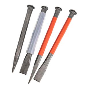 钨钢凿子混凝土水泥石头石工凿墙扁专用錾子工具尖头平口铁凿钢凿