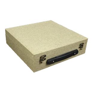 陶瓷器装饰盘看盘挂盘锦盒圆形赏盘礼品空盒平安玉古盘瓷器收纳盒