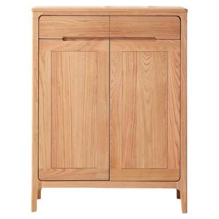 全实木鞋柜北美国红橡木入户玄关柜门边柜小户型原木二门三门简约