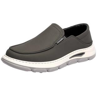 森达休闲皮鞋男新款商场同款一脚蹬厚底休闲鞋1VT01AM5