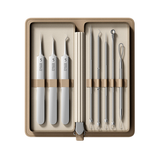 细胞夹去黑头夹镊子超细粉刺针套装挤痘痘暗疮清理工具美容院专用