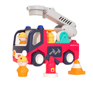 汇乐工程车早教交警车救护车仿真消防车电动汽车儿童玩具生日礼物