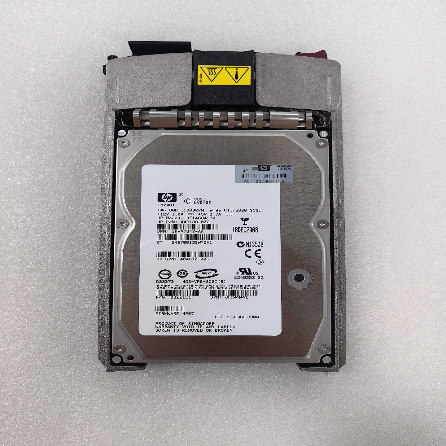 议价HP 146G 15K SCSI硬盘404712-001 443188-002 404670-006 0B2