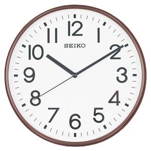 特卖正品SEIKO日本精工钟表安静简约现代13寸客厅圆形挂钟QXA677B