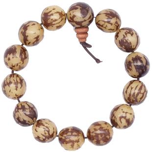 天然小花根菩提根菩提子佛珠手串虎斑纹菩提原籽手链念珠文玩