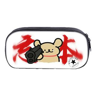 线条小狗权威笔袋忘本实力ins学生大容量沙雕抽象防水帆布文具盒简约小众拉链夹层印花初中生男女铅笔盒新款