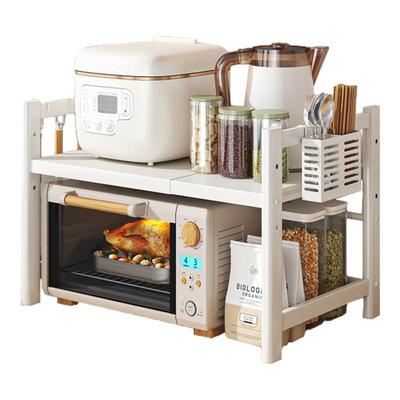 厨房置物架多层放微波炉烤箱专用架一体可伸缩家用多功能储物架子