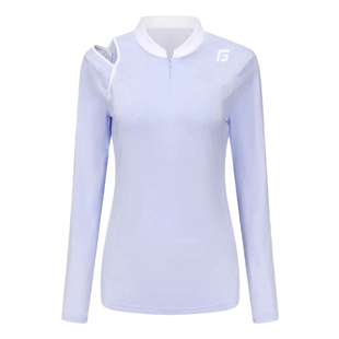 春秋季高尔夫女装长袖裙子套装女士网球运动弹力上衣golf修身服装