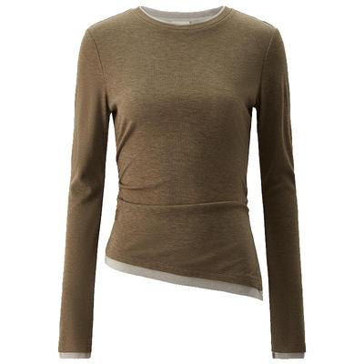 OCHIRLY欧时力莱赛尔不规则t恤