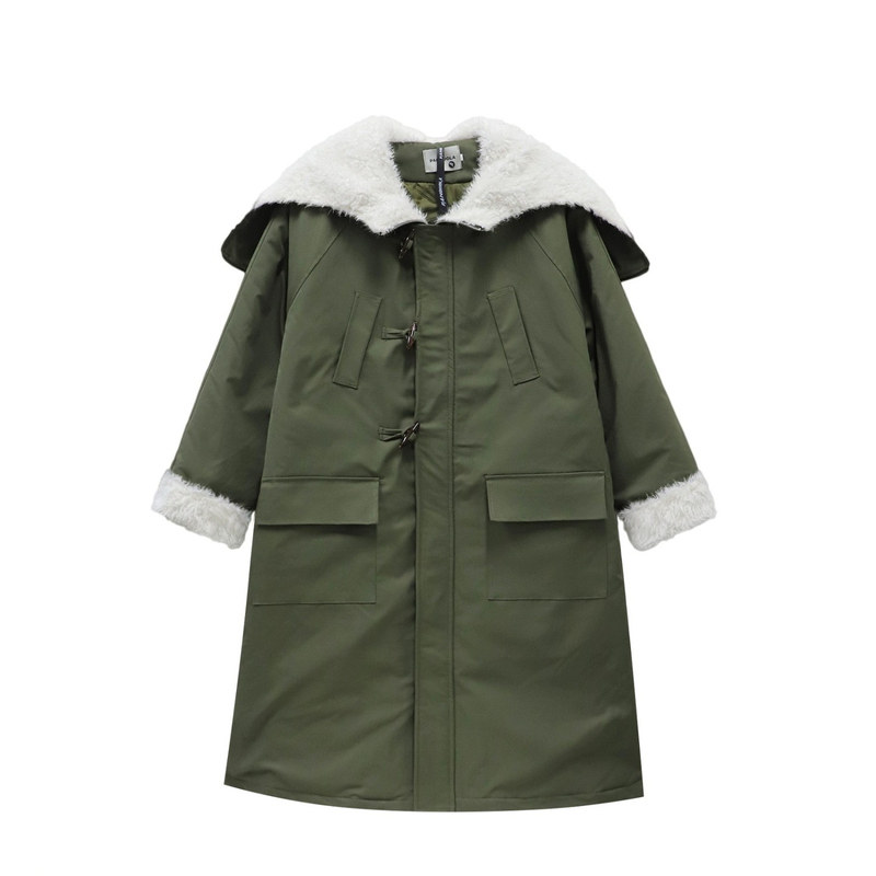 特大码派克棉服女冬新款