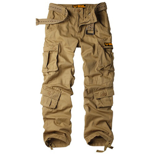 核爆炸直筒宽松超大码纯色中腰多口袋户外百搭运动休闲工装长裤男