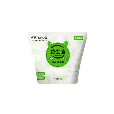 俘获猫草粒益生菌促进肠胃消化