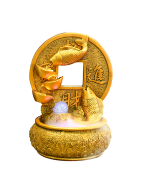 流水摆件招财进宝桌面装饰乔迁礼