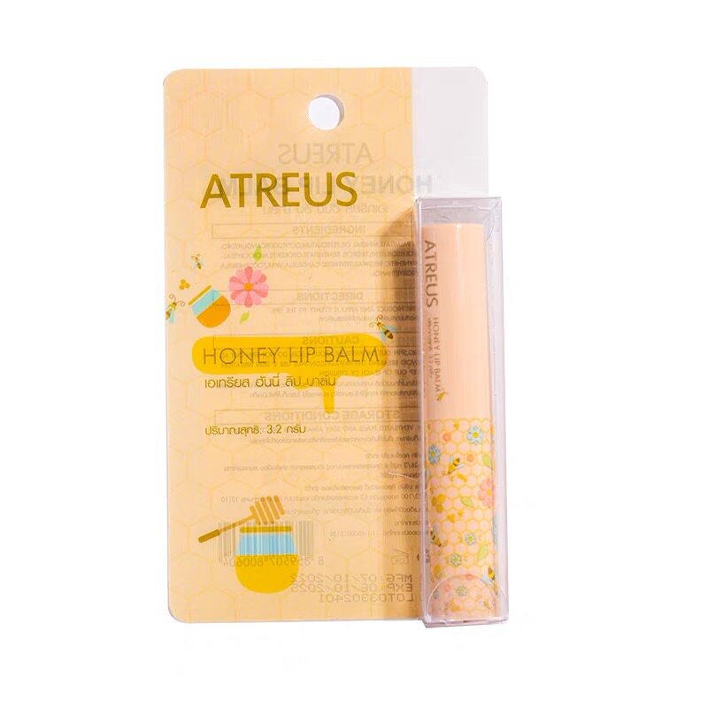 泰国atreus蜂蜜唇膏滋润保湿正品