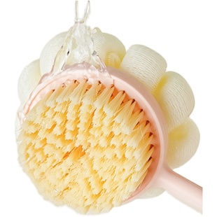 二合一搓澡神器浴刷长柄软毛洗澡刷搓澡巾沐浴球强力后背沐浴刷子