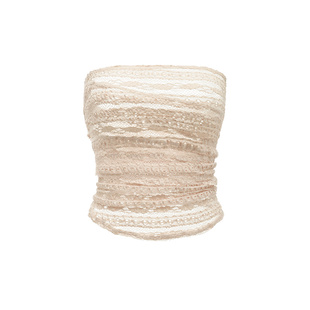 【苏晓彤同款】蕾丝抹胸双色纯欲气质上衣叠穿性感网纱弹力上衣女