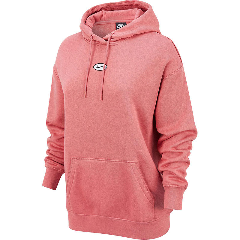 Nike/耐克正品大钩子休闲抓绒保暖女子中长连帽套头衫卫衣 CZ4059