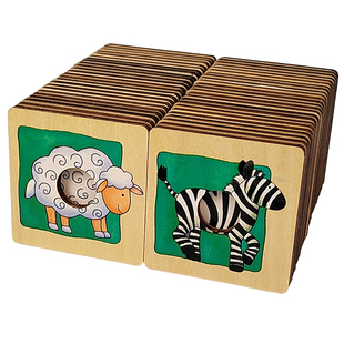 动物花纹皮毛皮肤配对蒙氏早教全脑开发教具幼儿宝宝儿童益智玩具