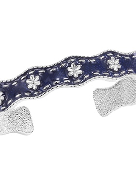 洞天TONETALE玉兰丹宁手镯高级珐琅饰品玉兰花独特新中式气质轻奢