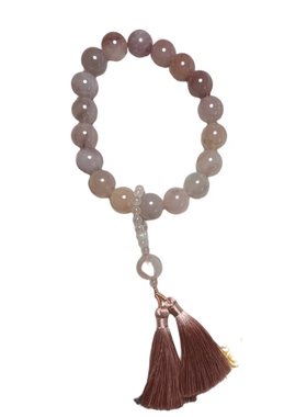 天然佘太翠芋草莓酱紫罗兰手串