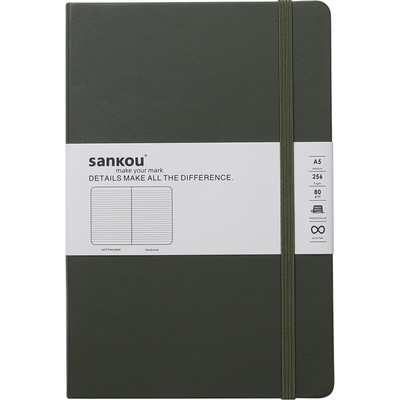 三口A5精致高级笔记本软面硬壳