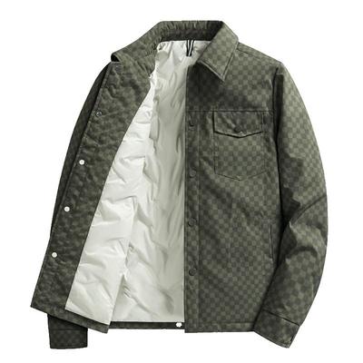 吉普翻领加厚保暖羽绒服男士外套