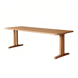 全实木大板桌长书桌学习桌双人电脑桌去客厅化樱桃木写字桌工作台