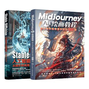 赠视频 2册  AI绘画Stable Diffussion+Midjourney高手之路 SD+MJ商业AI绘图案例技巧大全AI绘画设计AIGC学习AI绘画关键词独家模型