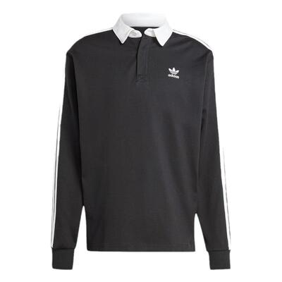 阿迪达斯三叶草男子2024冬新款复古美式百搭休闲长袖Polo衫IZ4806