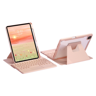 BOW新款ipad蓝牙触控键盘保护套适用苹果ipadair5/4平板pro11寸2022全包防弯9/10代壳带笔槽2021一体鼠标套装