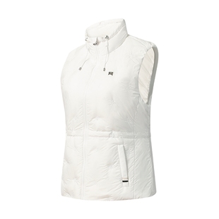 殷若宁同款FILA斐乐高尔夫鹅绒羽绒马甲女士保暖「太空茧」羽绒服