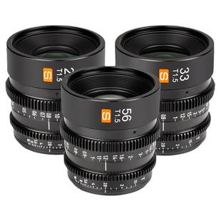 唯卓仕23/33/56mm T1.5电影镜头适用于松下m43卡口微单相机镜头